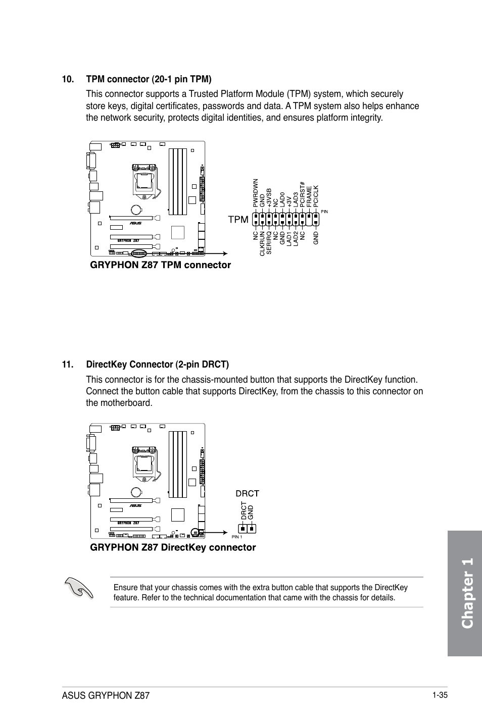 Chapter 1 | Asus GRYPHON Z87 User Manual | Page 49 / 168