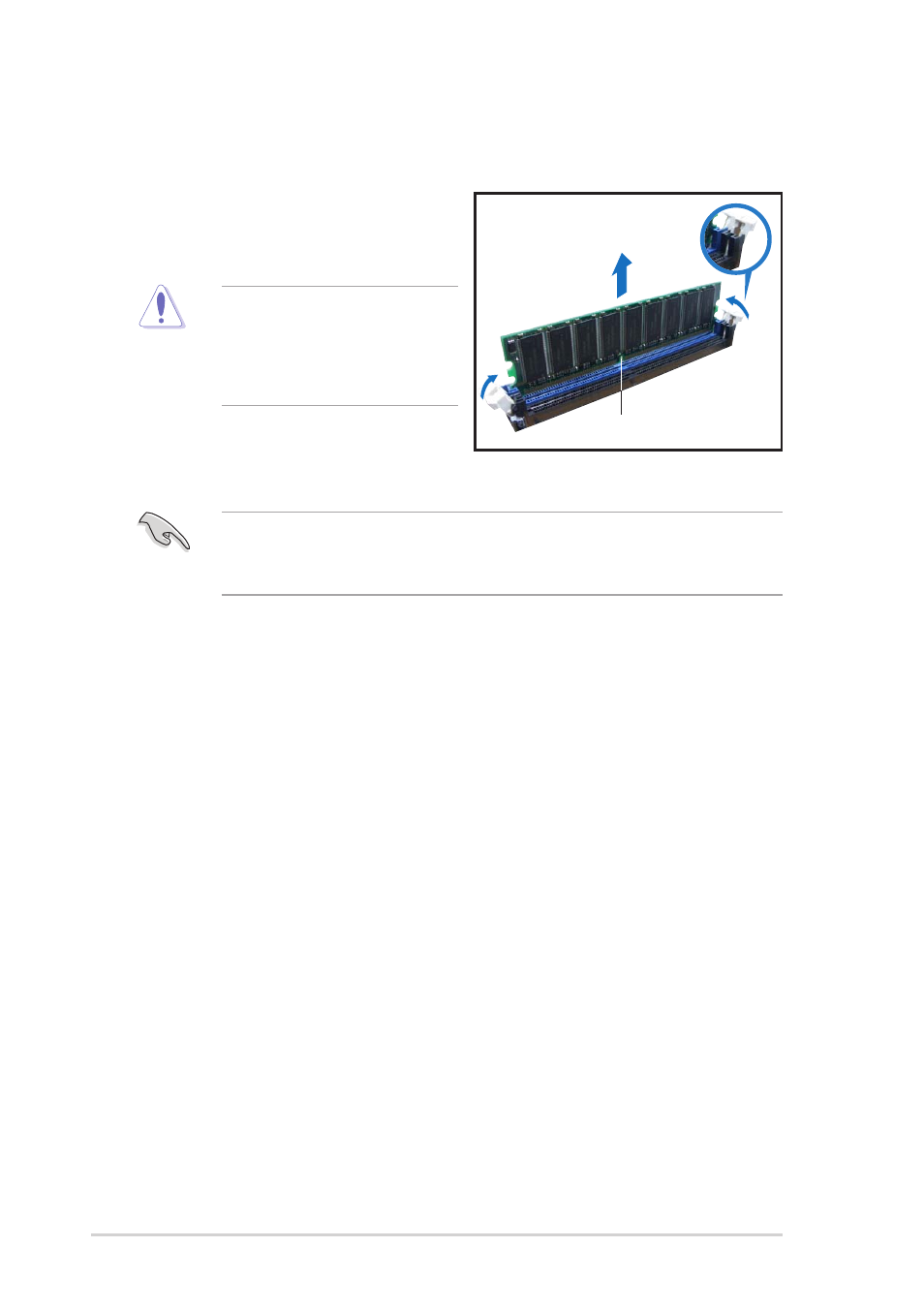 5 removing a dimm | Asus P1-AH1 User Manual | Page 30 / 94