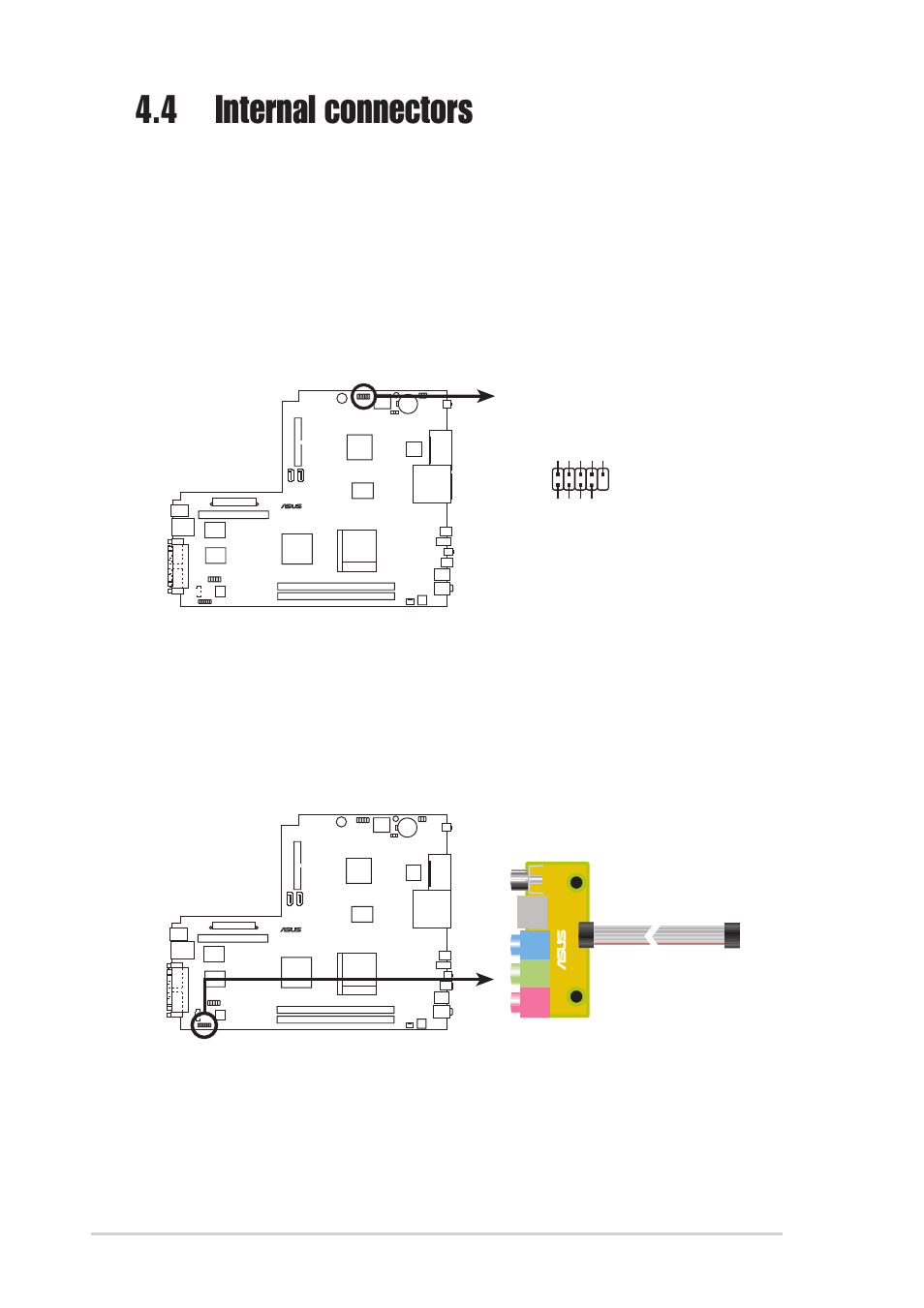 4 internal connectors, 4 chapter 4: motherboard info | Asus P1-AH1 User Manual | Page 56 / 94