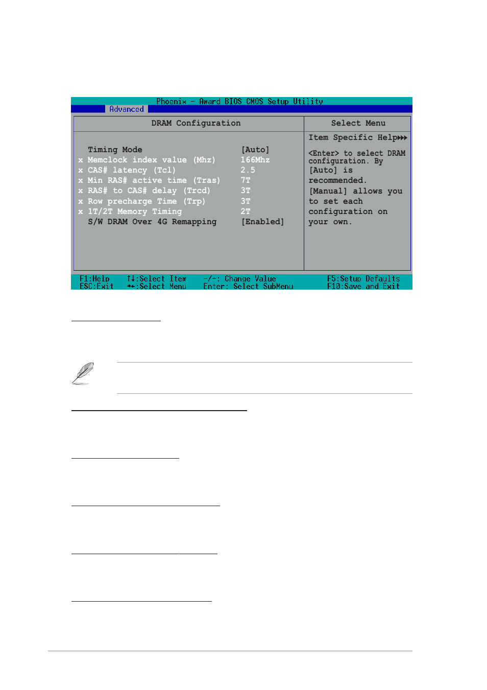 Dram configuration | Asus P1-AH1 User Manual | Page 74 / 94