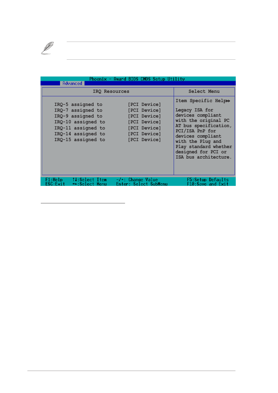 Irq resources, Maximum payload size [4096 | Asus P1-AH1 User Manual | Page 78 / 94