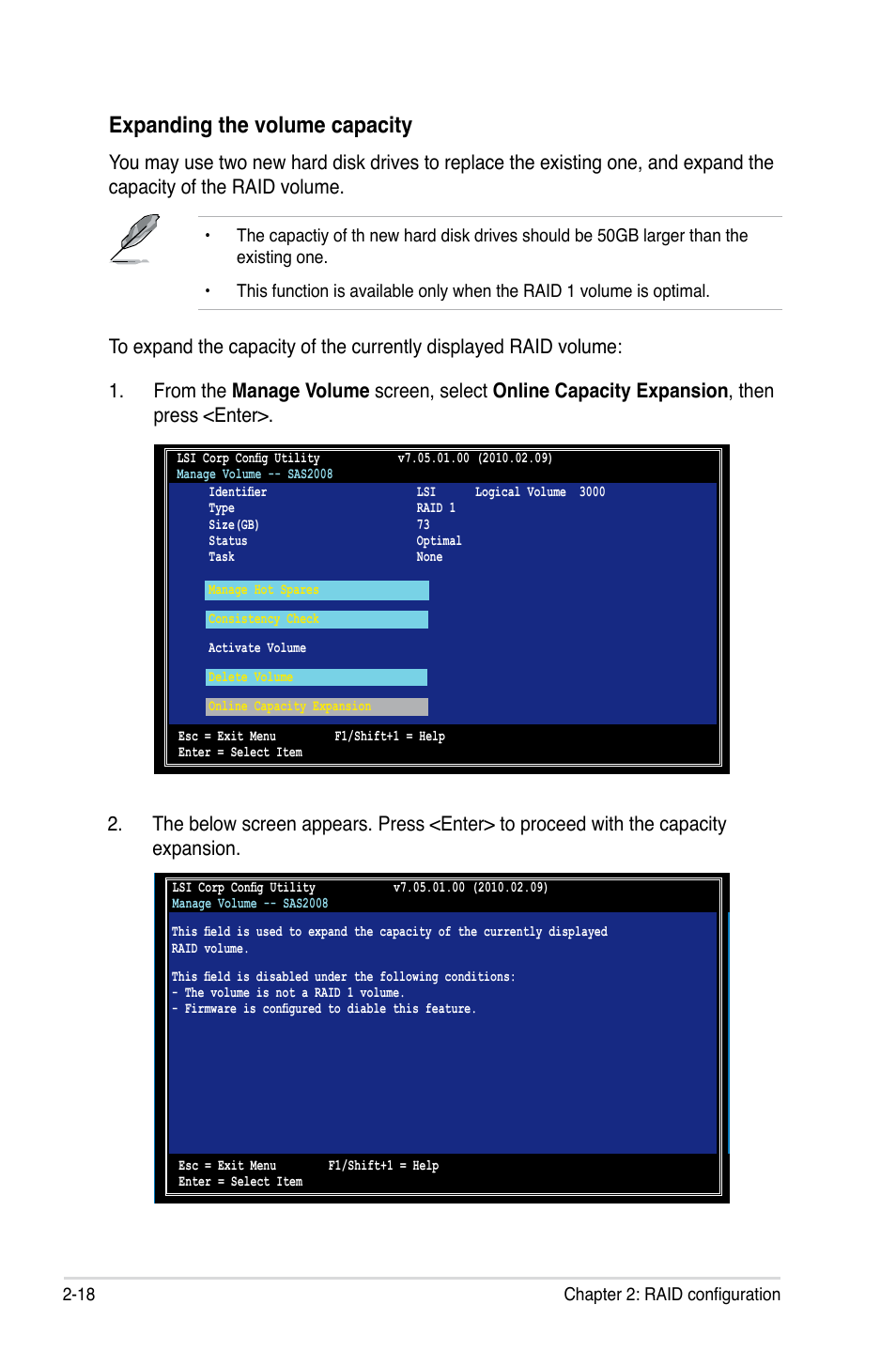 Expanding the volume capacity | Asus PIKE 2008 User Manual | Page 32 / 60