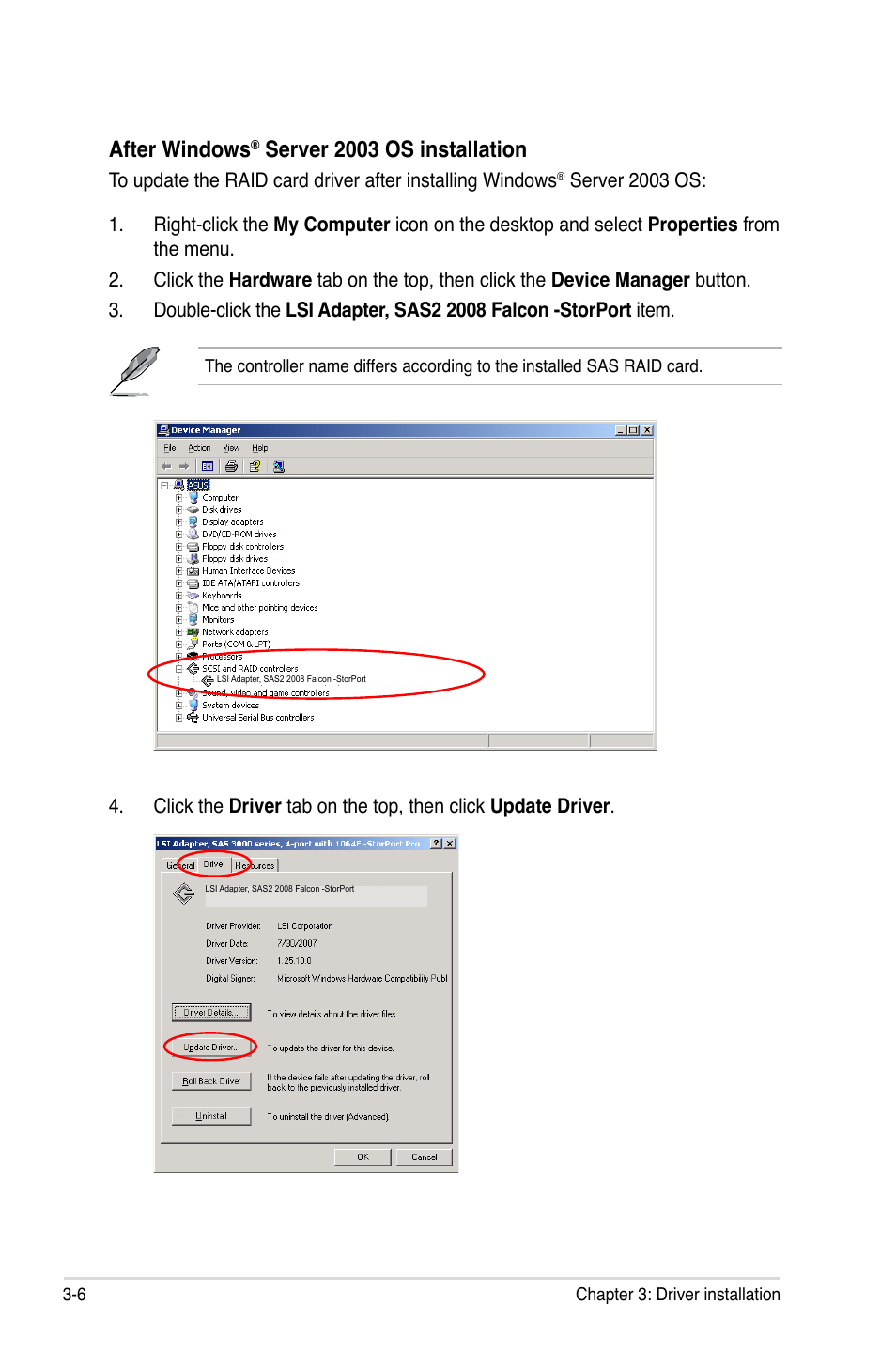 After windows, Server 2003 os installation | Asus PIKE 2008 User Manual | Page 54 / 60