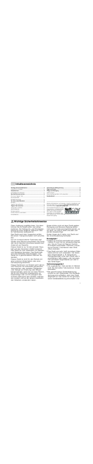 Neff N54K40N0 User Manual | Page 3 / 32