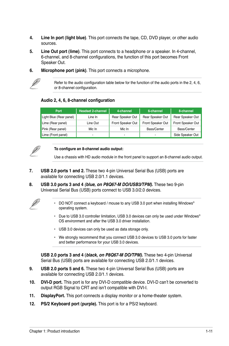 Asus P8Q67-M DO/USB3/TPM User Manual | Page 21 / 62