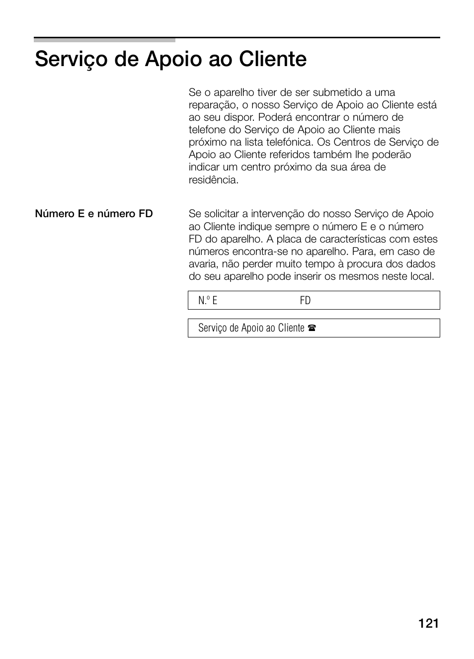 Serviço de apoio ao cliente | Neff N64K40N0 User Manual | Page 121 / 124