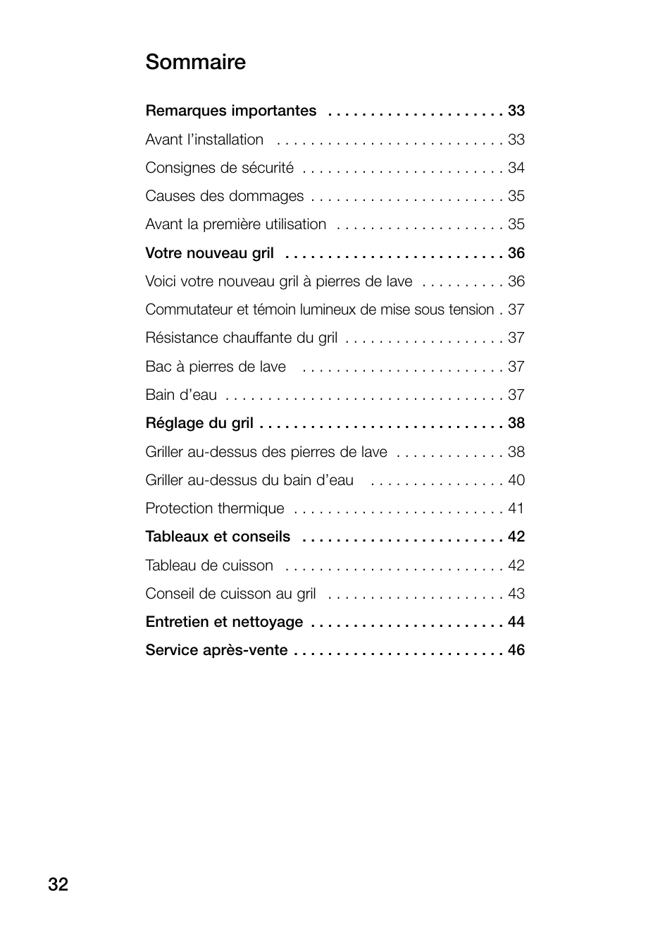 Sommaire | Neff N64K40N0 User Manual | Page 32 / 124