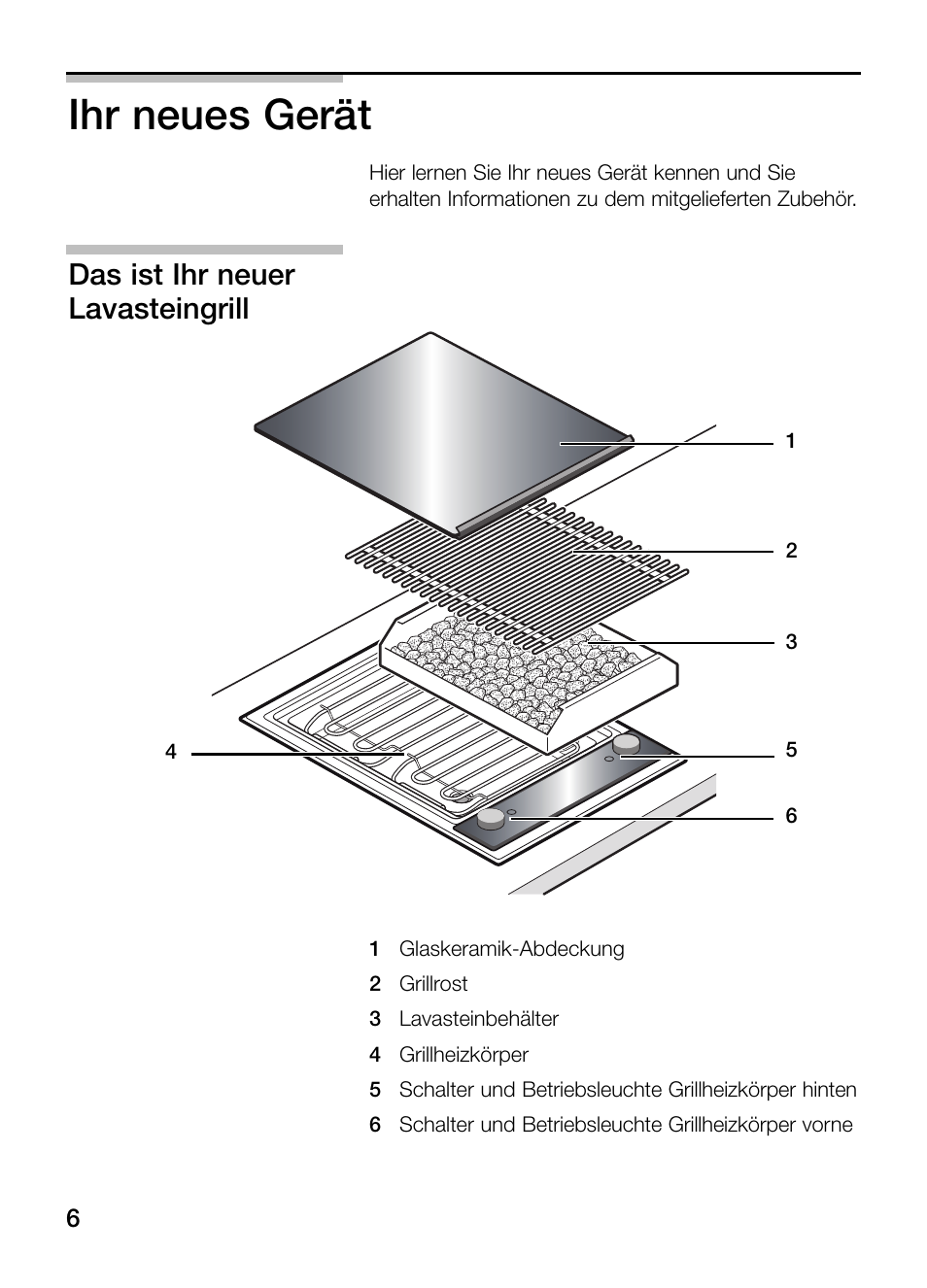 Ihr neues gerät, Das ist ihr neuer lavasteingrill | Neff N64K40N0 User Manual | Page 6 / 124