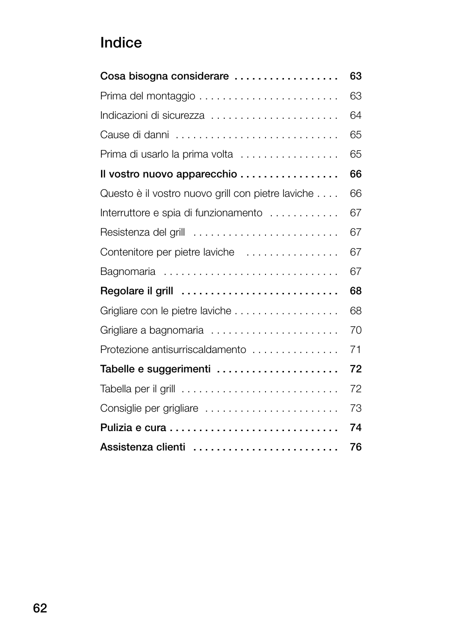 Indice | Neff N64K40N0 User Manual | Page 62 / 124