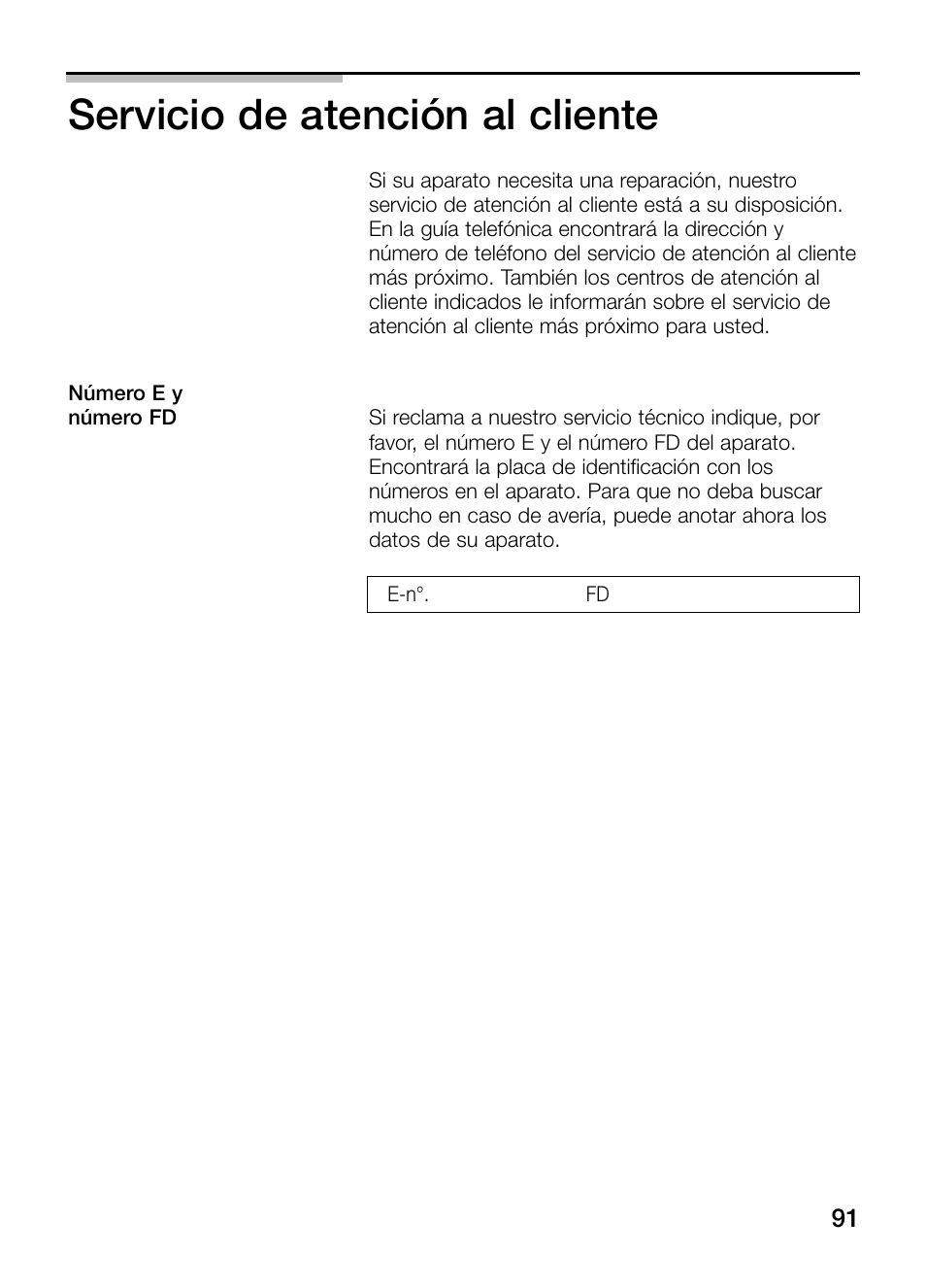 Servicio de atención al cliente | Neff N64K40N0 User Manual | Page 91 / 124