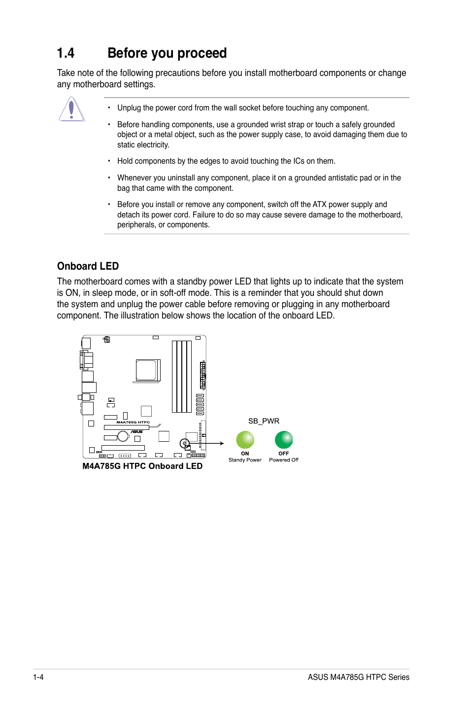 4 before you proceed, Before you proceed -4 | Asus M4A785G HTPC/RC User Manual | Page 16 / 72