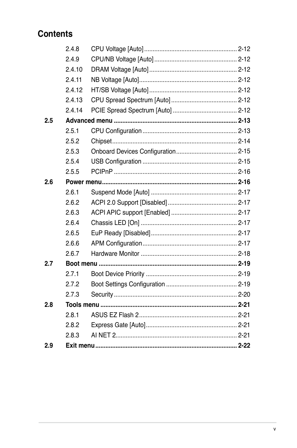 Asus M4A785G HTPC/RC User Manual | Page 5 / 72