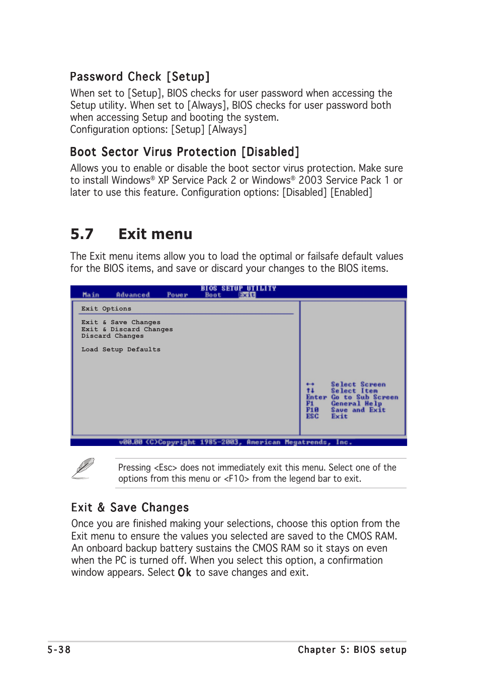 7 exit menu | Asus Vintage-AH1 User Manual | Page 101 / 103