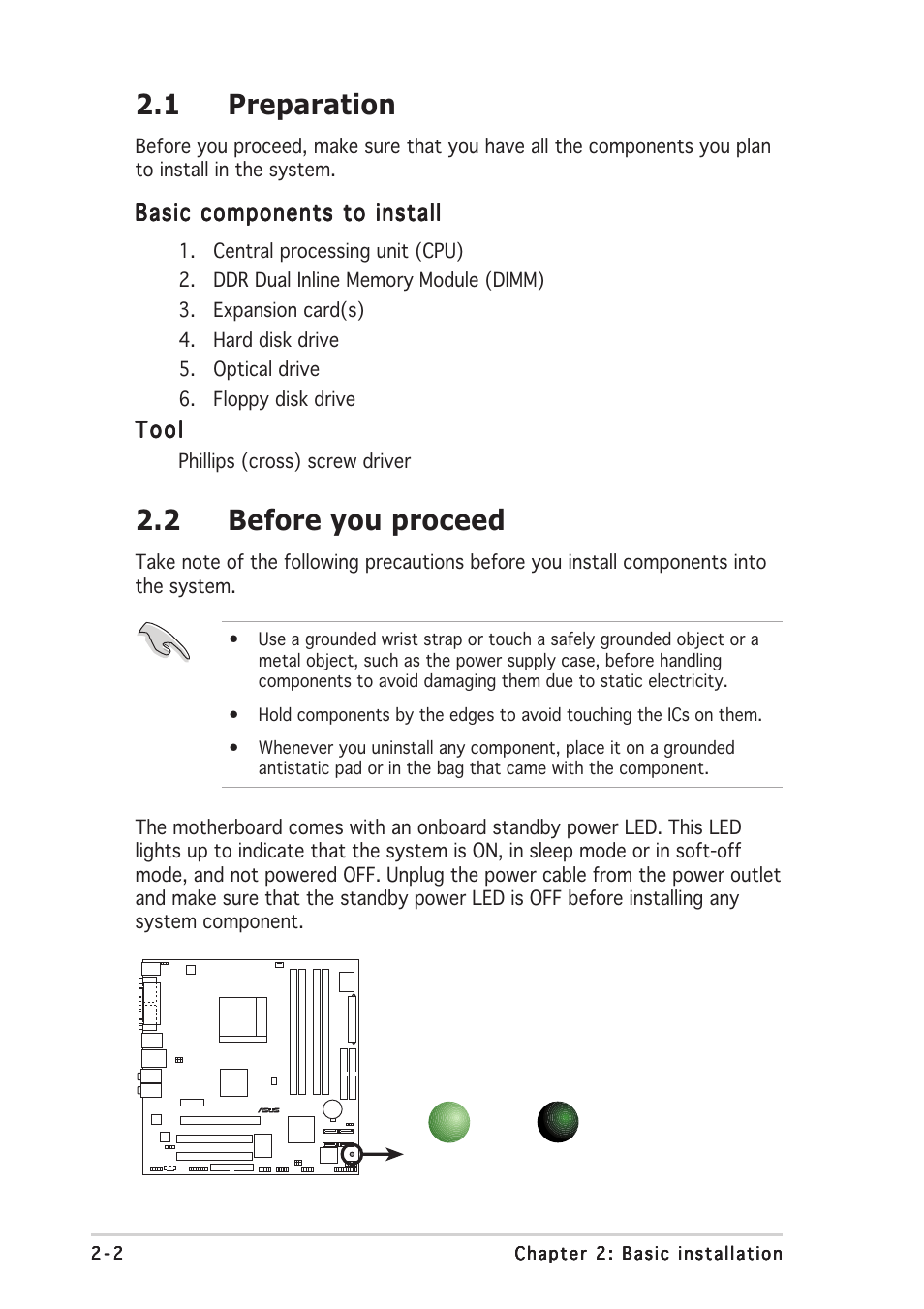 1 preparation, 2 before you proceed | Asus Vintage-AH1 User Manual | Page 20 / 103