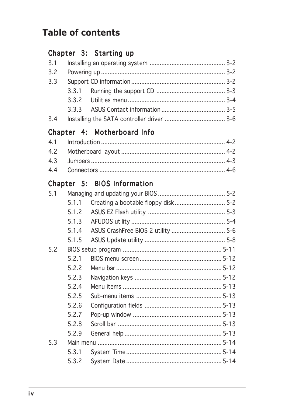 Asus Vintage-AH1 User Manual | Page 4 / 103