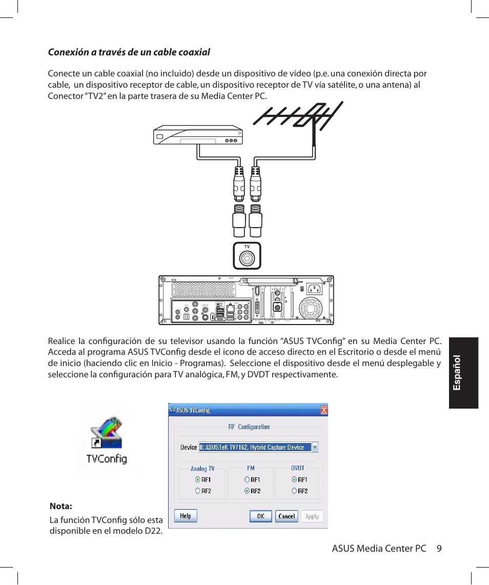 Español | Asus Asteio D22 User Manual | Page 183 / 252