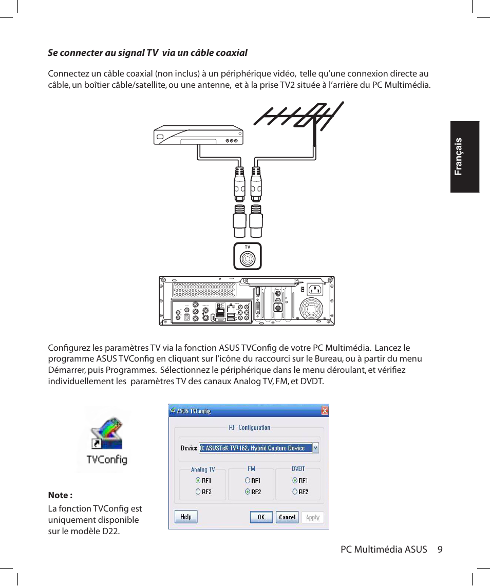 Français | Asus Asteio D22 User Manual | Page 57 / 252