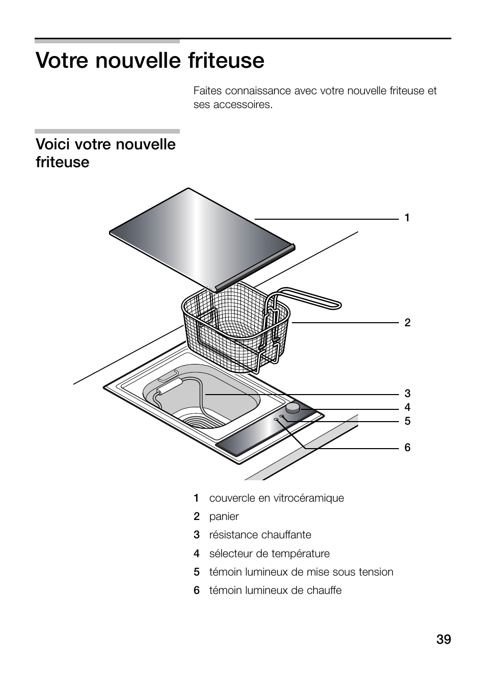 Votre nouvelle friteuse, Voici votre nouvelle friteuse | Neff N34K30N0 User Manual | Page 39 / 128