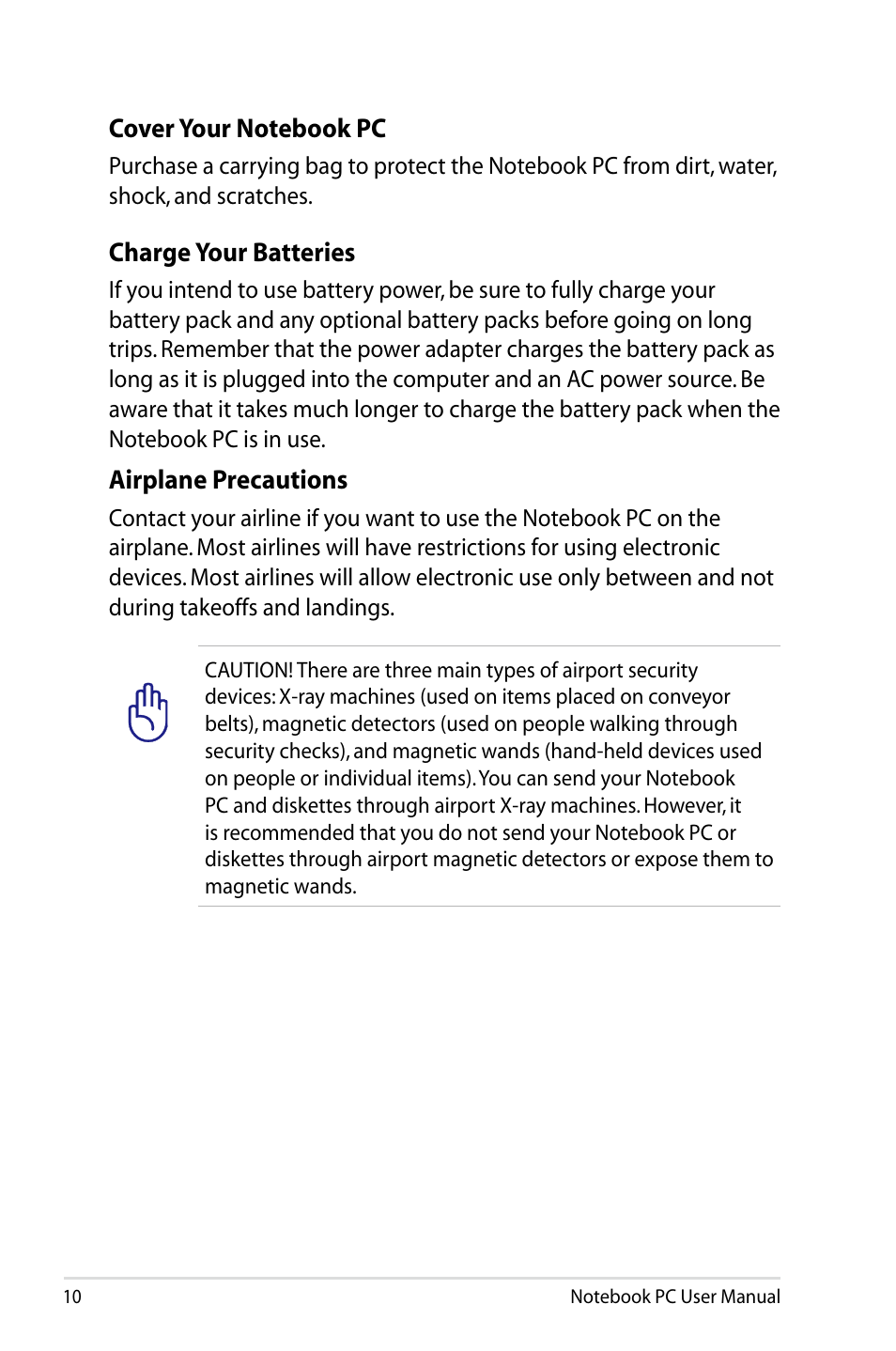 Asus X73BR User Manual | Page 10 / 112