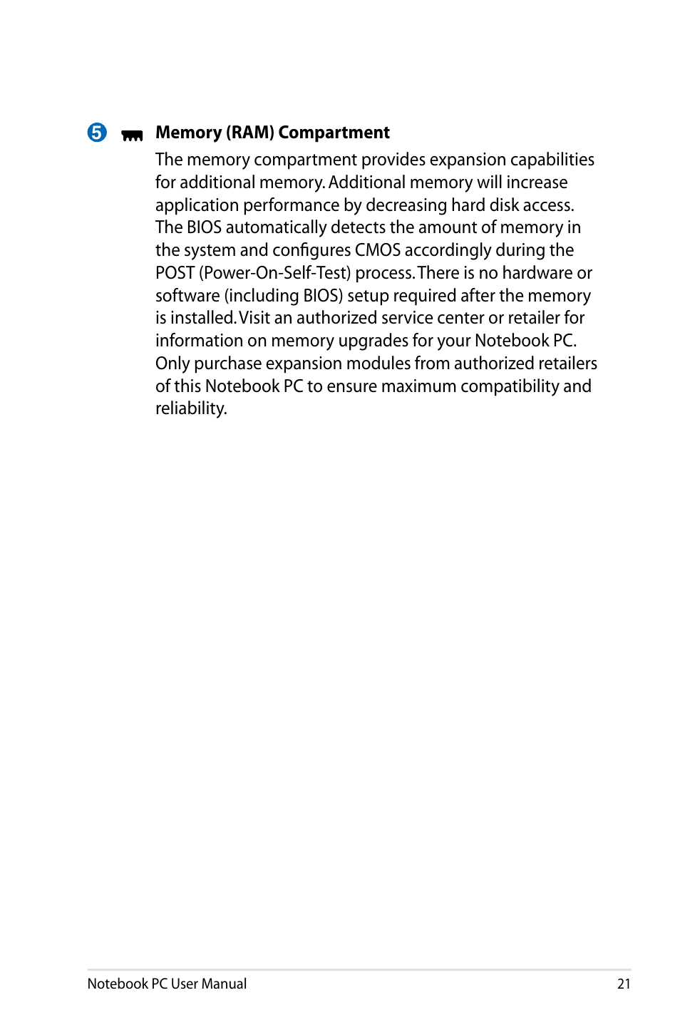 Asus X73BR User Manual | Page 21 / 112