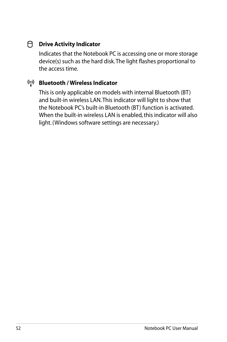 Asus X73BR User Manual | Page 52 / 112