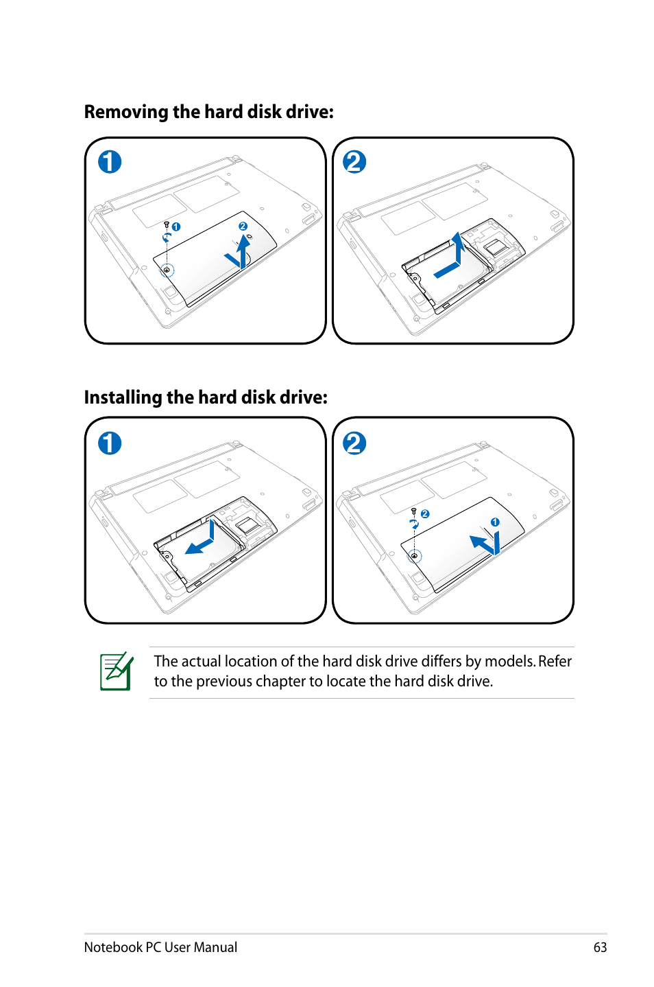 Asus X73BR User Manual | Page 63 / 112