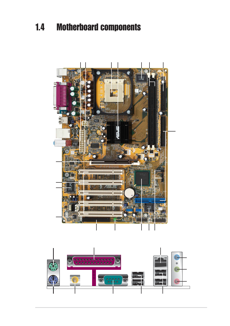 4 motherboard components | Asus P4P800S User Manual | Page 15 / 82