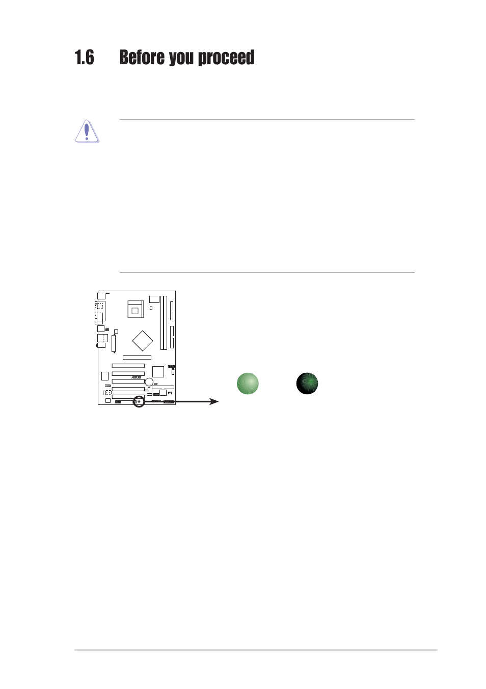 6 before you proceed | Asus P4P800S User Manual | Page 19 / 82