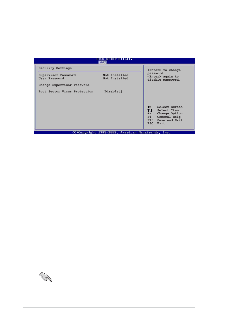 4 security, Change supervisor password | Asus P4P800S User Manual | Page 72 / 82