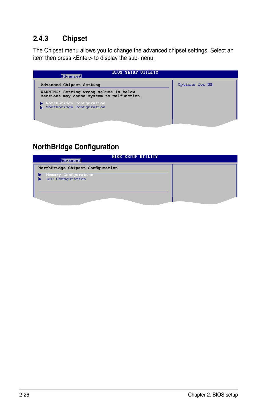 3 chipset, Northbridge configuration 2.4.3 chipset | Asus M3N78-EM User Manual | Page 72 / 114