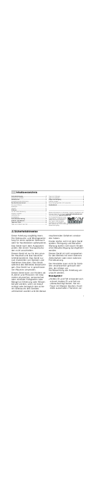 Neff N34K30N0 User Manual | Page 3 / 40
