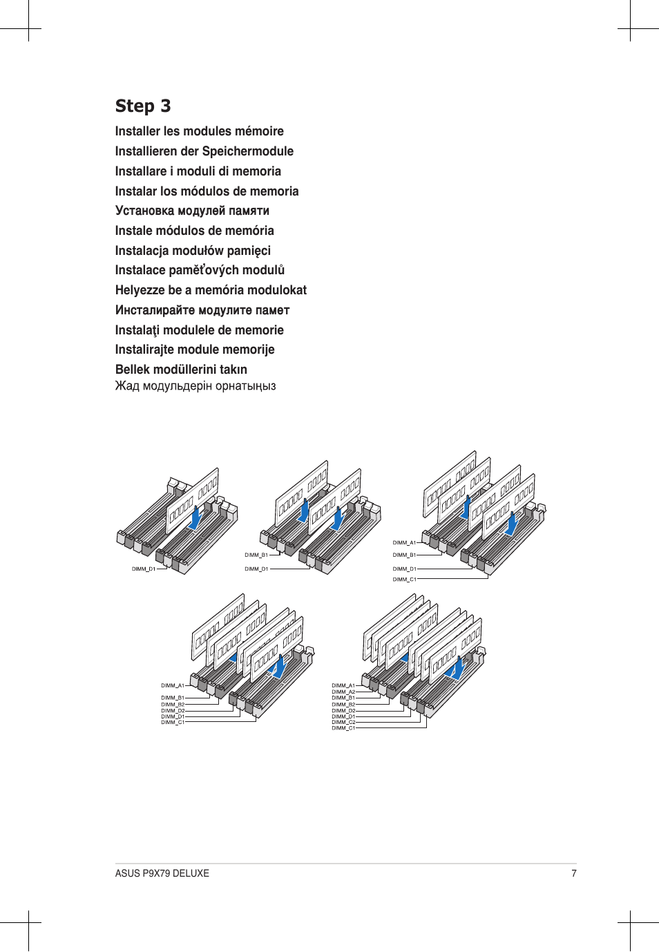 Step 3 | Asus P9X79 DELUXE User Manual | Page 7 / 14