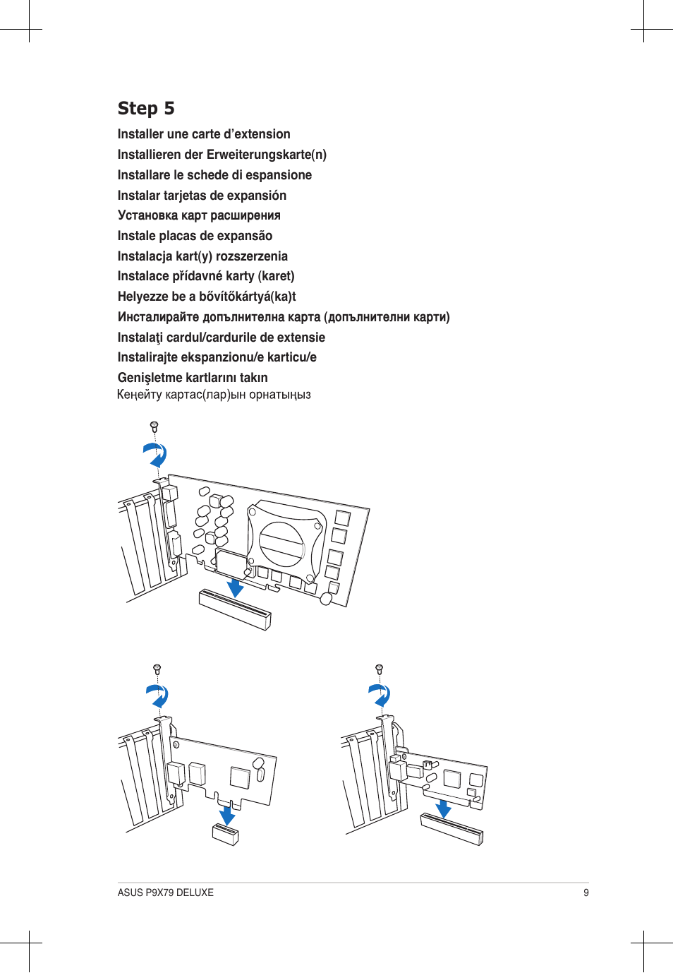 Step 5 | Asus P9X79 DELUXE User Manual | Page 9 / 14