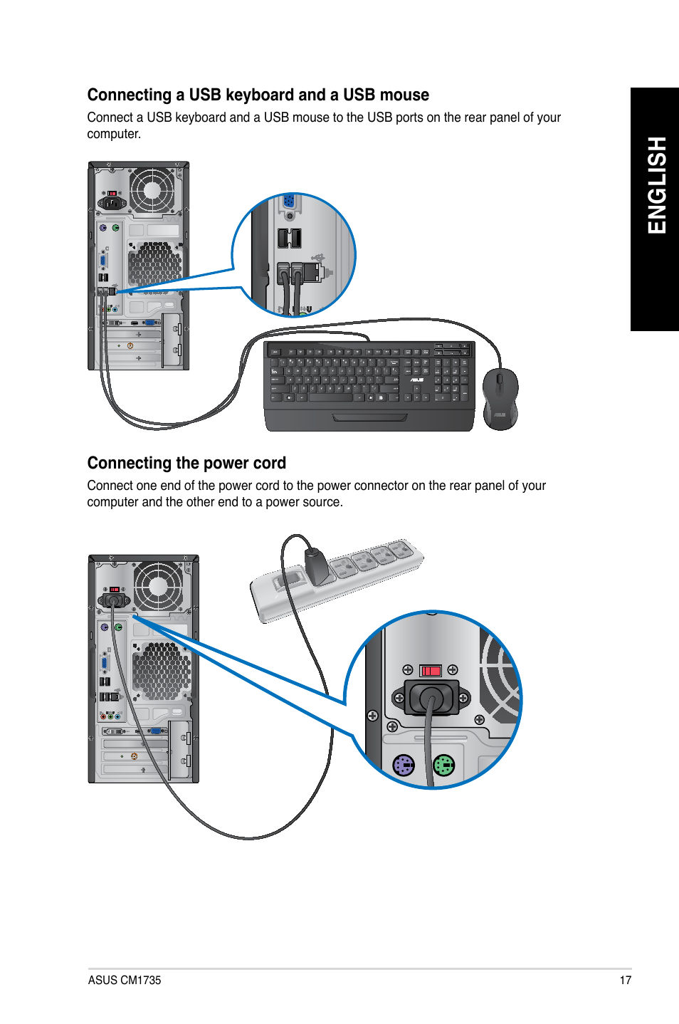 En gl is h en gl is h | Asus CM1745 User Manual | Page 17 / 68