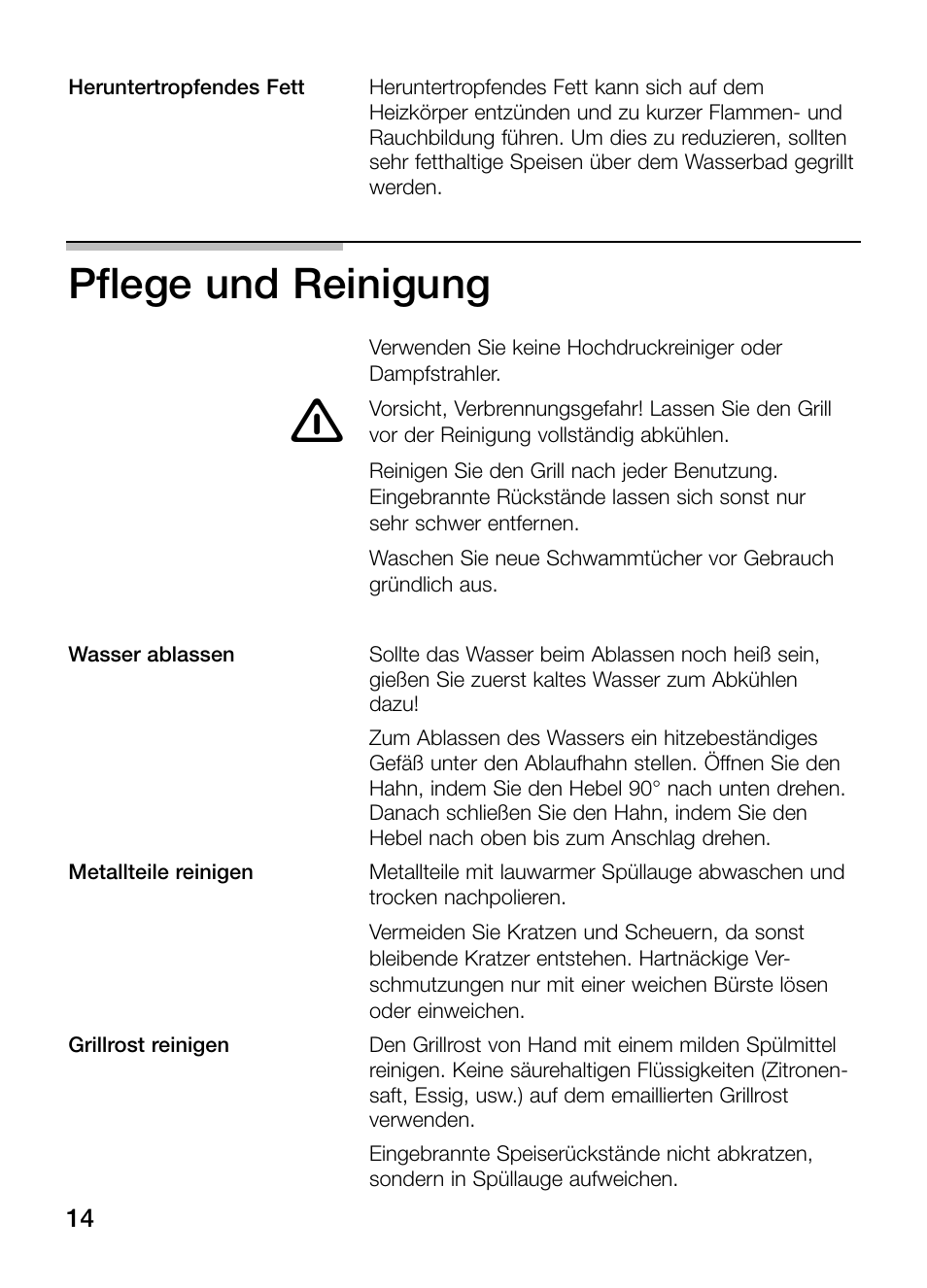 Pflege und reinigung | Neff N64K30N0 User Manual | Page 14 / 136