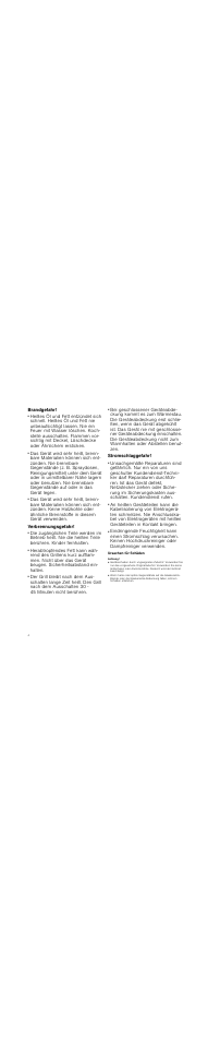 Brandgefahr, Verbrennungsgefahr, Stromschlaggefahr | Ursachen für schäden, Achtung, Geräteschaden durch ungeeignetes zubehör | Neff N64K30N0 User Manual | Page 4 / 36