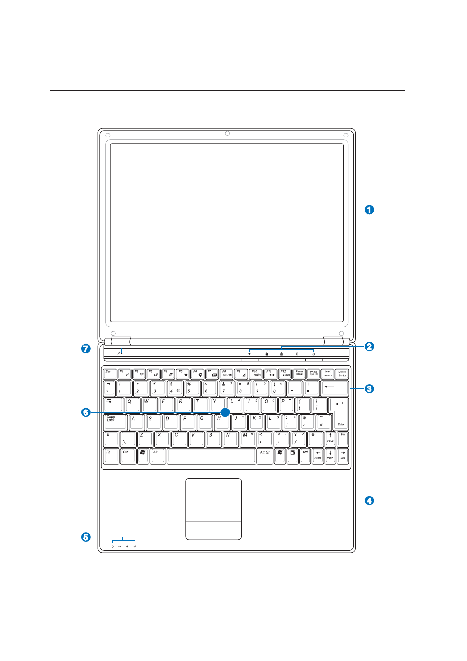 Top side | Asus U5F User Manual | Page 12 / 71