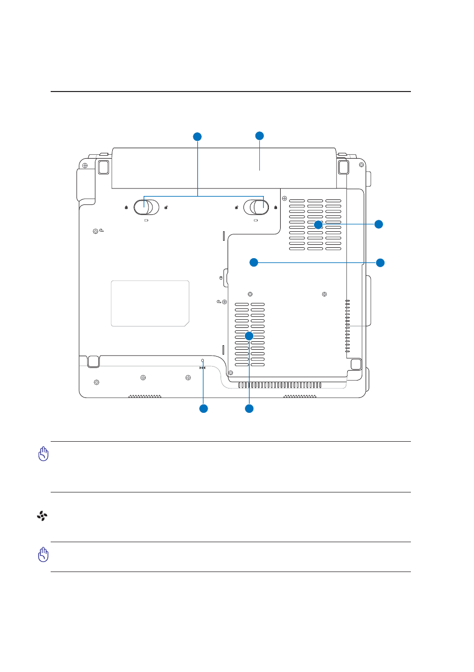 Bottom side | Asus U5F User Manual | Page 14 / 71