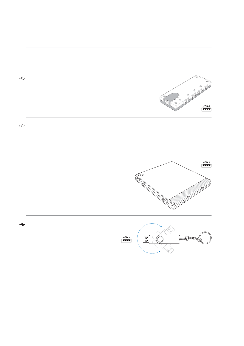 Optional accessories, Usb hub (optional), Usb 2.0 slim combo drive (optional) | Asus U5F User Manual | Page 52 / 71