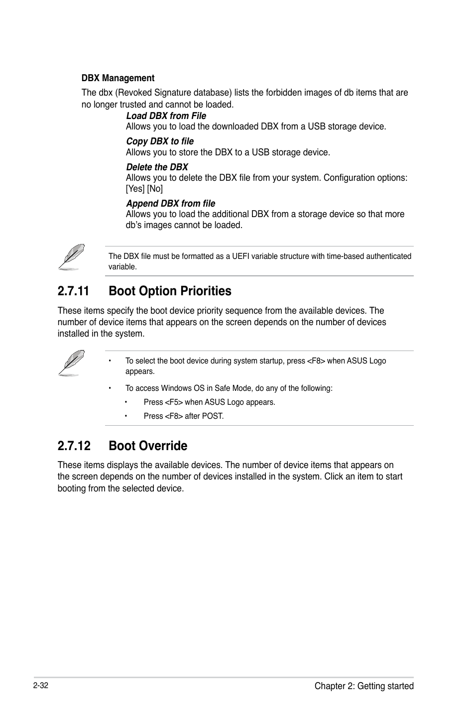 11 boot option priorities, 12 boot override | Asus B75M-PLUS User Manual | Page 62 / 69