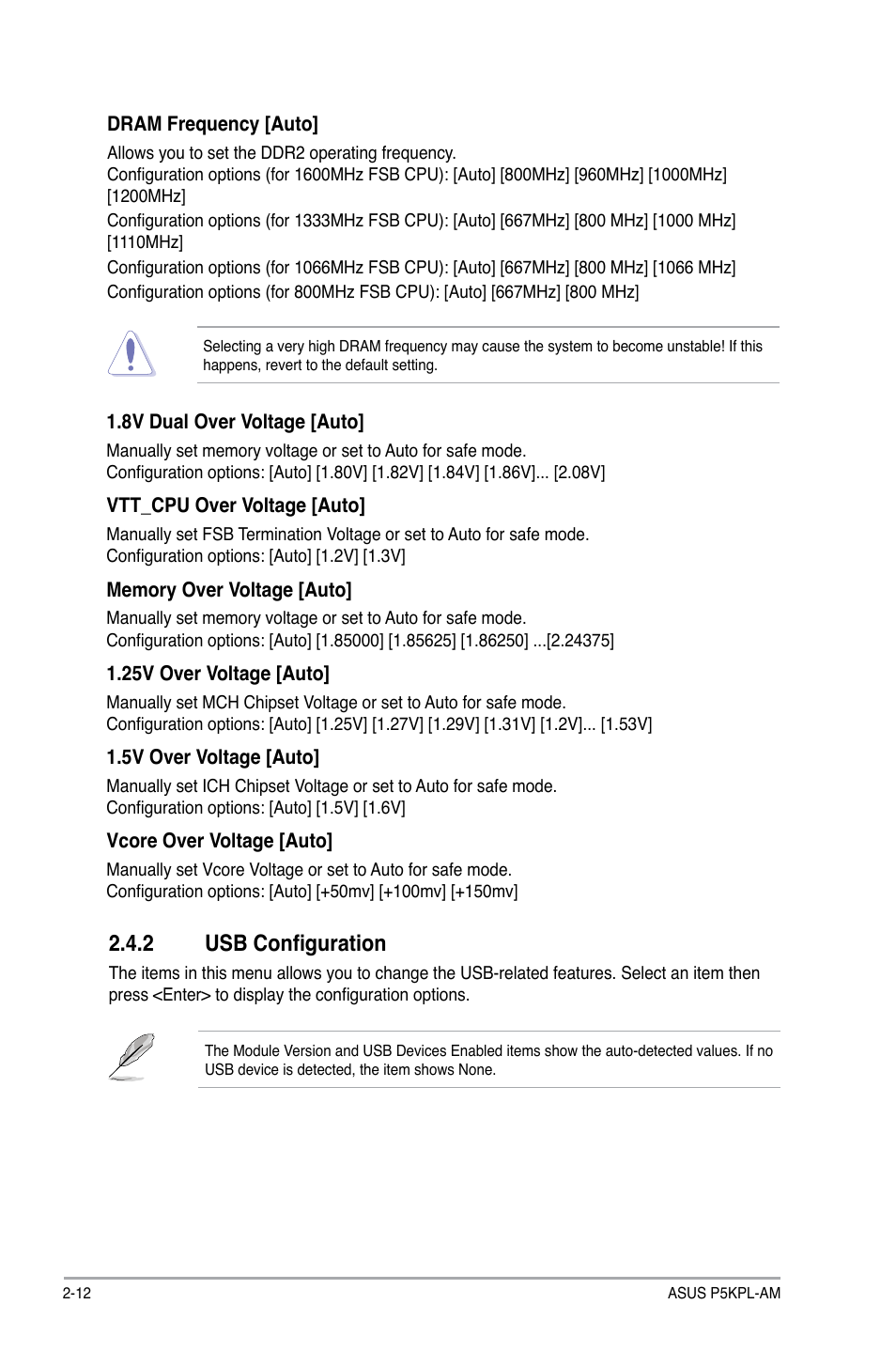 2 usb configuration, 2 usb configuration -12 | Asus P5KPL-AM/PS User Manual | Page 52 / 62