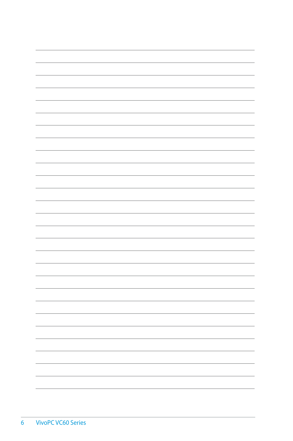 Asus VC60V User Manual | Page 6 / 38