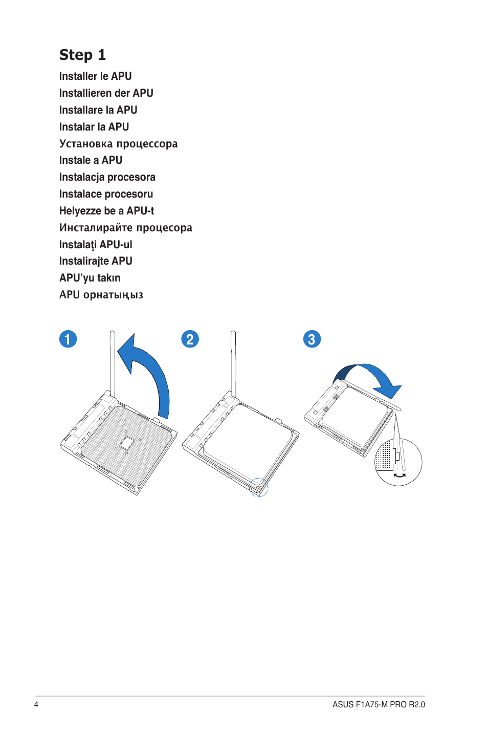 Step 1 | Asus F1A75-M PRO R2.0 User Manual | Page 4 / 12