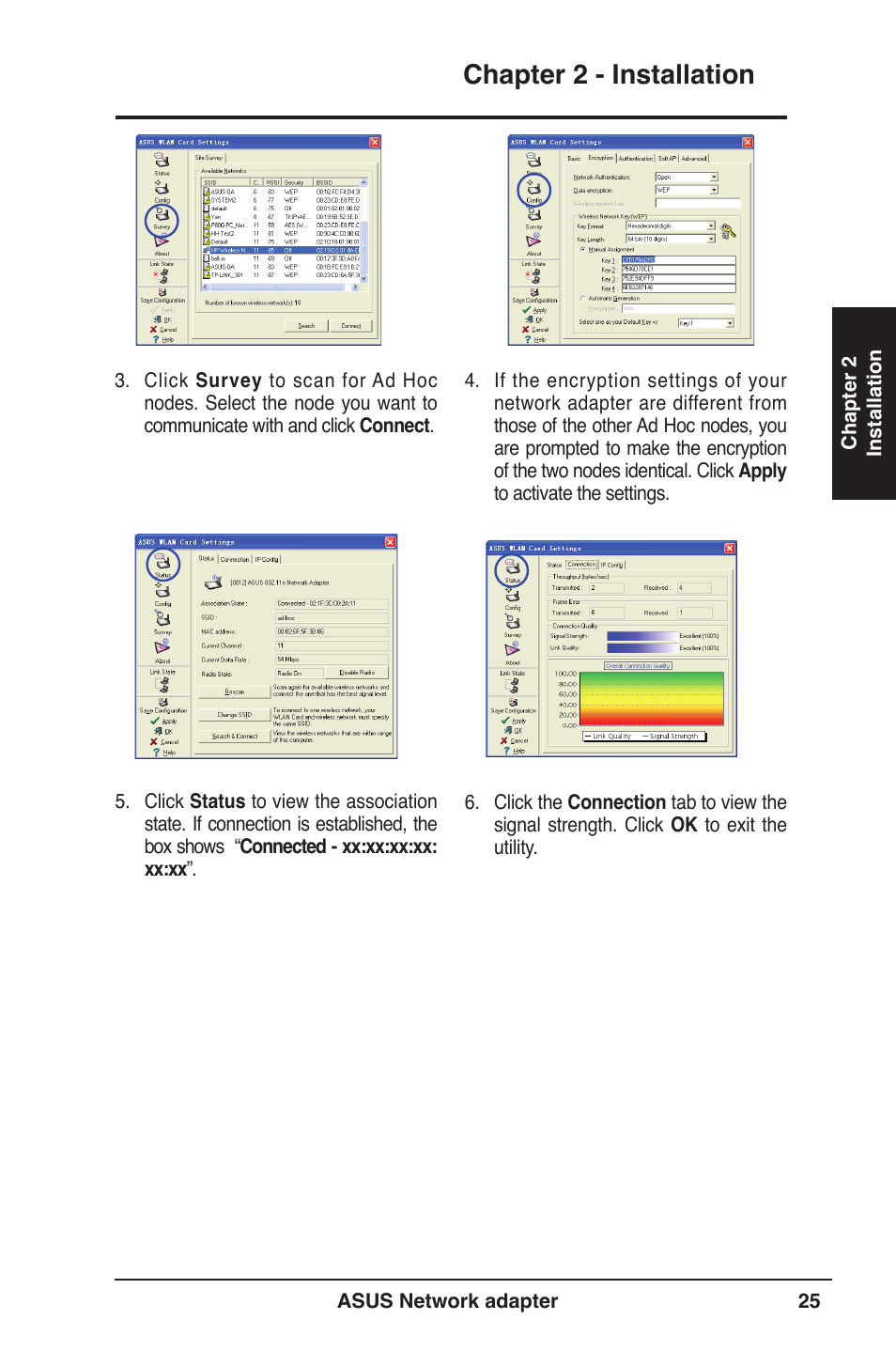 Chapter 2 - installation | Asus USB-N13 User Manual | Page 25 / 69