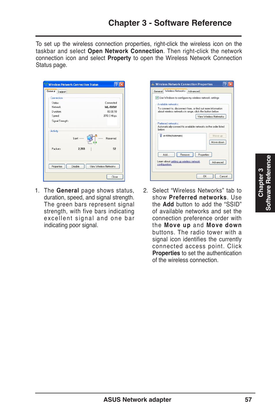 Chapter 3 - software reference | Asus USB-N13 User Manual | Page 57 / 69