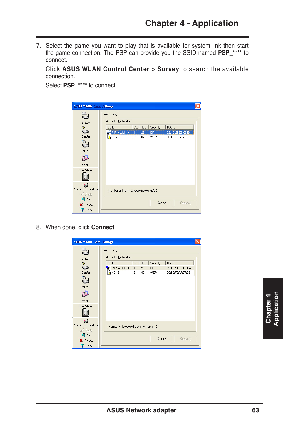 Chapter  - application | Asus USB-N13 User Manual | Page 63 / 69