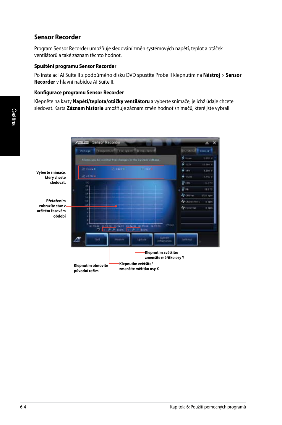 Sensor recorder | Asus CG8350 User Manual | Page 128 / 384