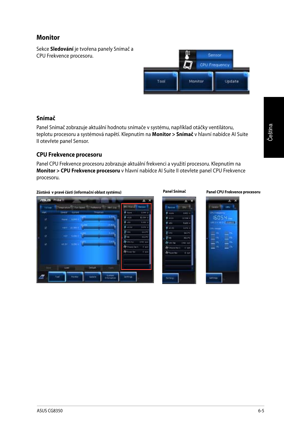 Monitor | Asus CG8350 User Manual | Page 129 / 384