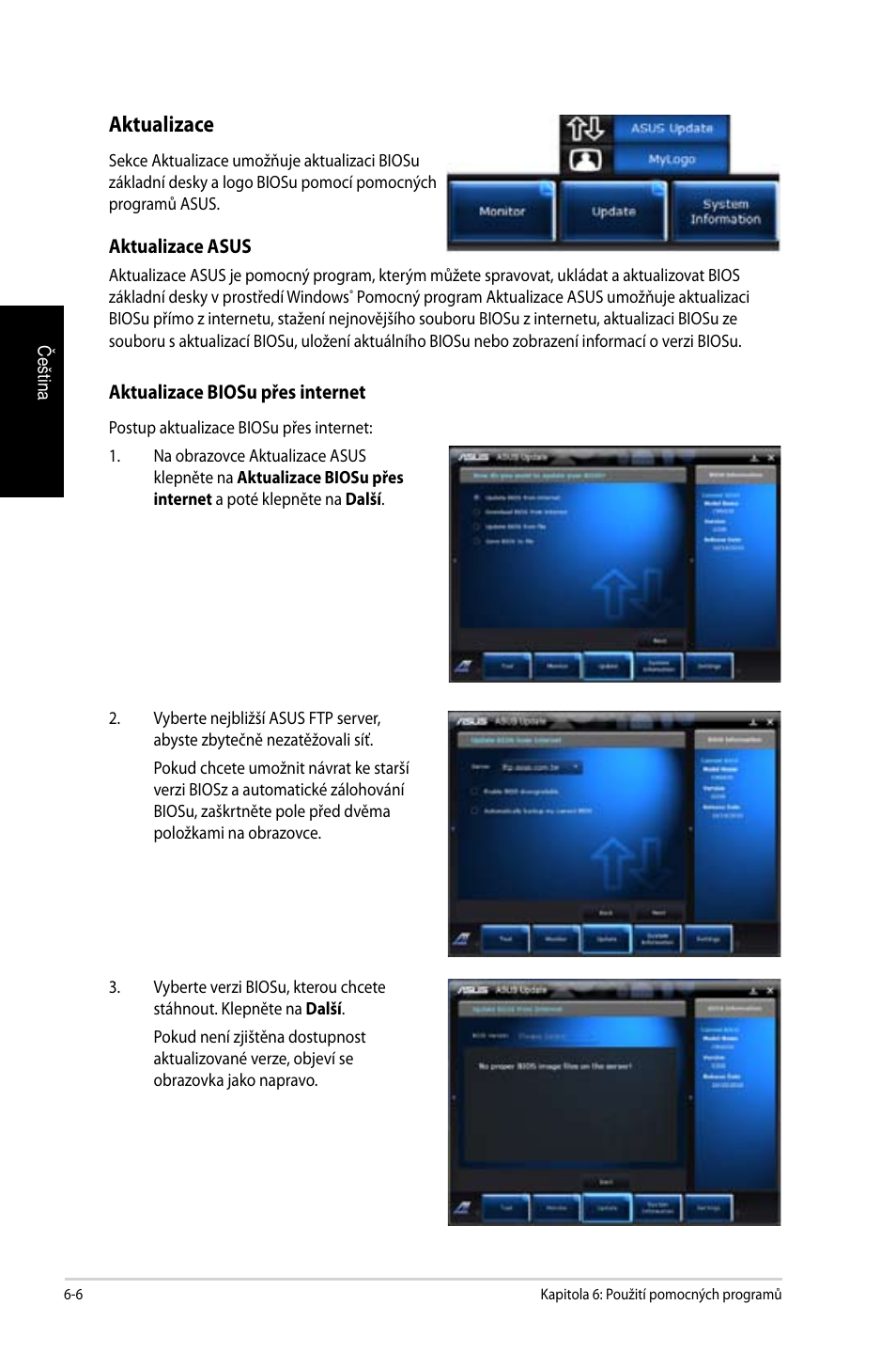Aktualizace | Asus CG8350 User Manual | Page 130 / 384