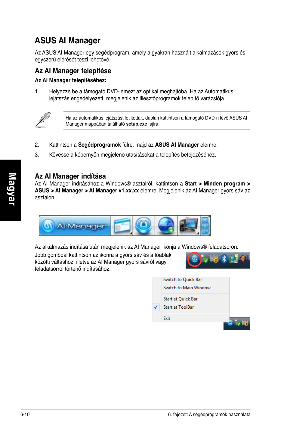 Asus ai manager, Asus ai manager -10, Mag ya r m ag ya r m ag ya r m ag ya r | Asus CG8350 User Manual | Page 210 / 384